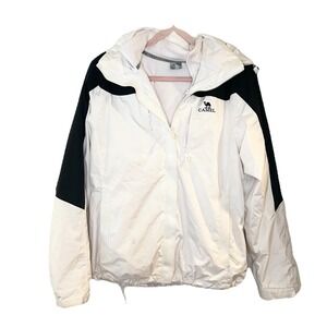 Joe Camel Vintage Cig 2 in 1 Promo White Colorblock Windbreaker Jacket Fleece S